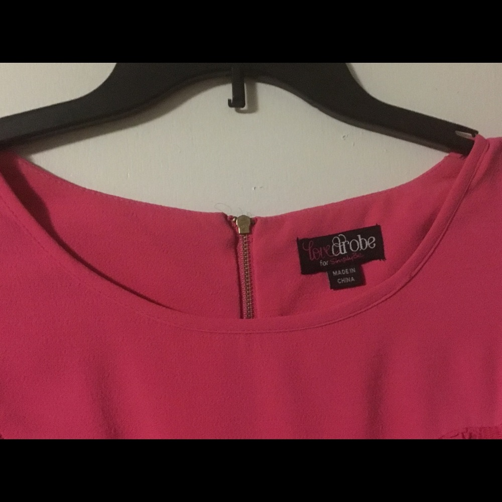 Fuchsia Gold Zipper W/lace bottom beautiful dress